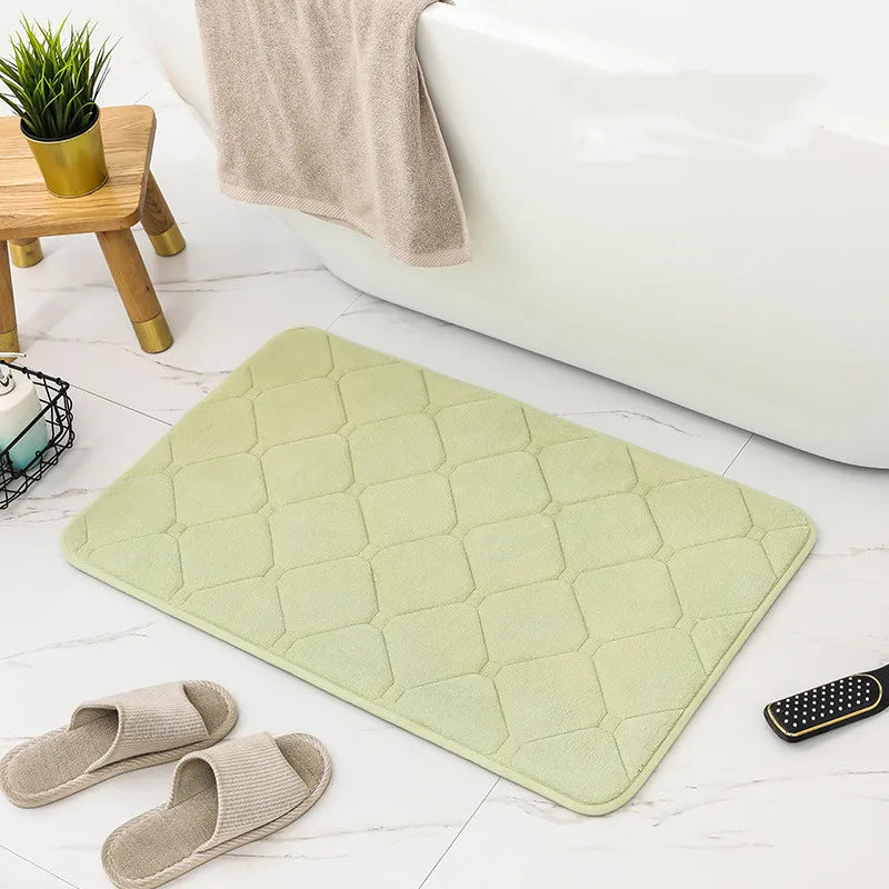 Inyahome Bath Room Floor Mats Rug Carpet Non