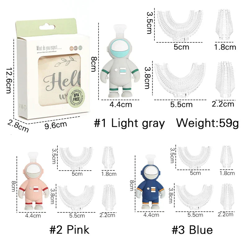 1Set Children Toothbrush Baby U-shaped Child Toothbrush with