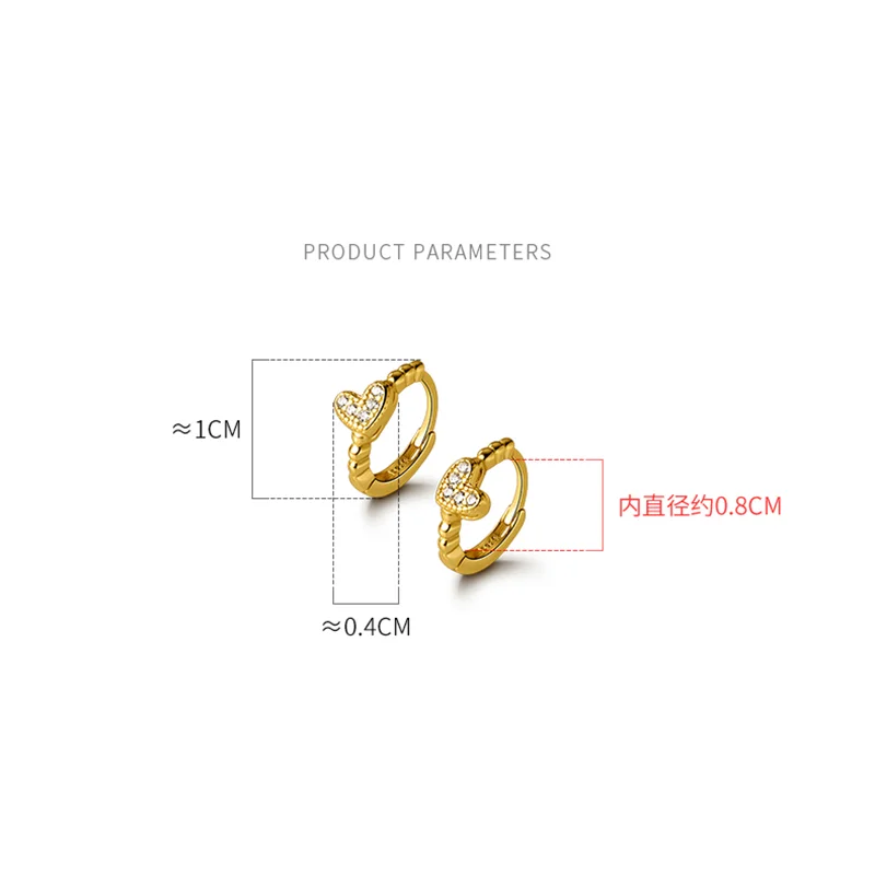 WOOZU 925 Sterling Silver INS Minimalism Sweet Love