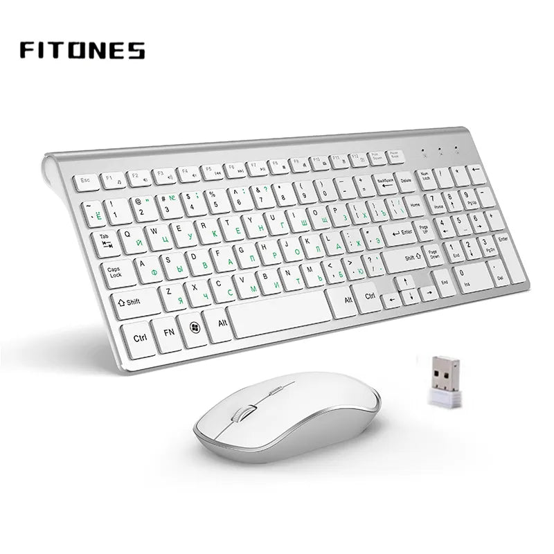 Russian version 2.4g wireless keyboard and mouse, ergonomics,