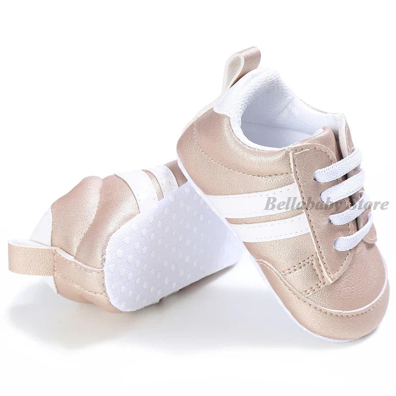 First Walkers Baby Girl Gold Shoes Autumn PU
