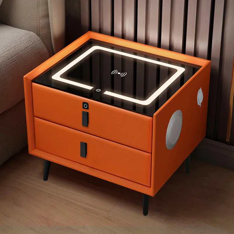 Smart Bedside Table with Wireless USB Charging Creative