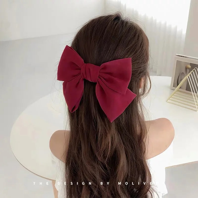 Fashion Ribbon Hairgrips Big Large Bow Hairpin For