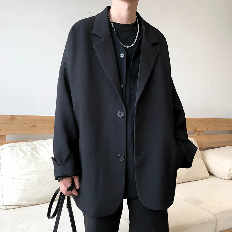 British-style Blazers Men Leisure Trendy Loose Suit Jackets