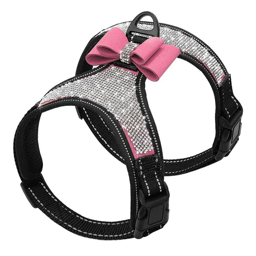 Reflective Dog Harness Nylon Pitbull Pug Small Medium