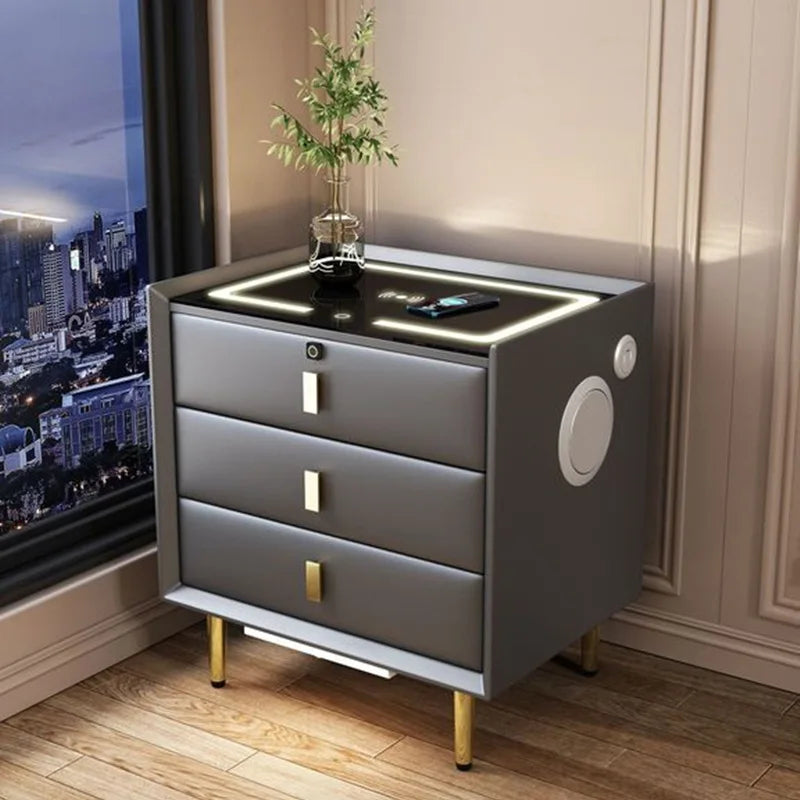 Smart Bedside Table with Wireless USB Charging Creative