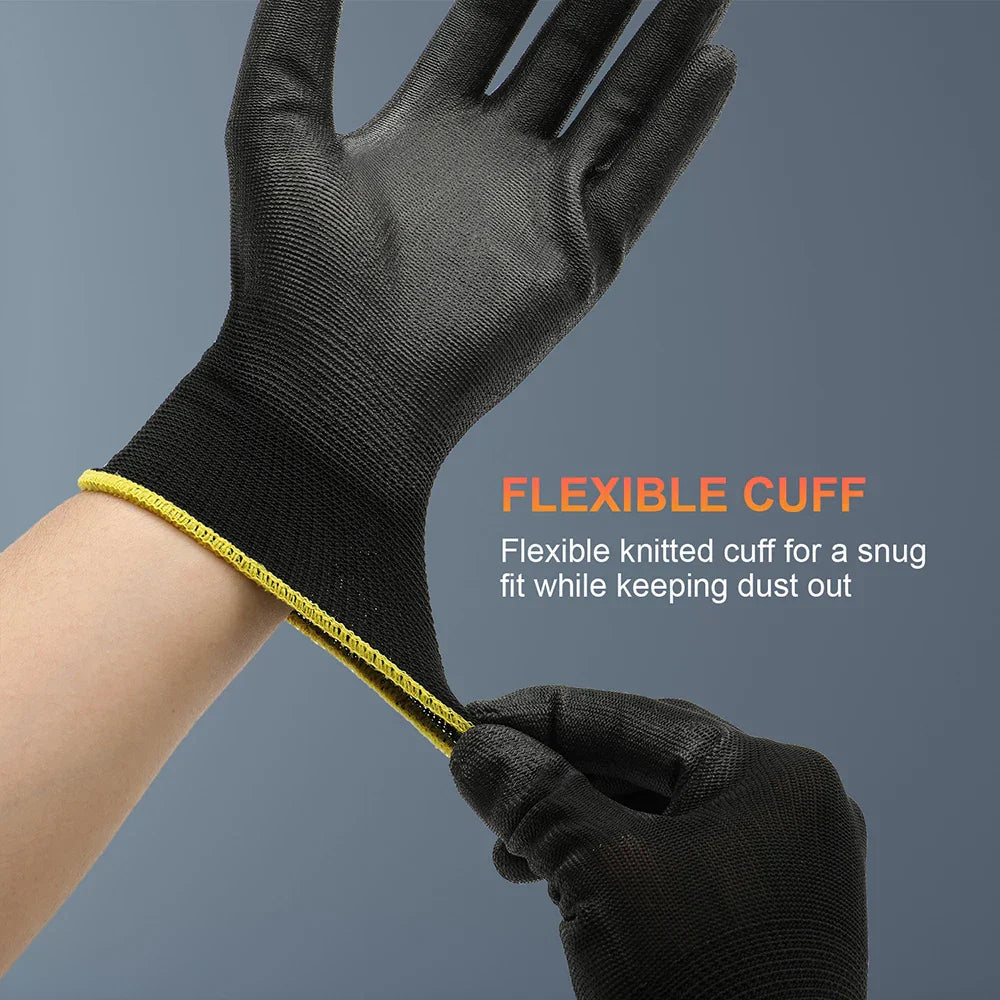 nylon safety coating gloves gardening work protection construction