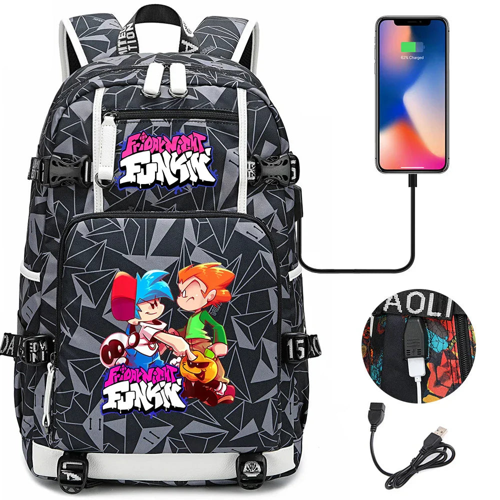 Friday Night Funkin Backpacks For School Multifunction USB