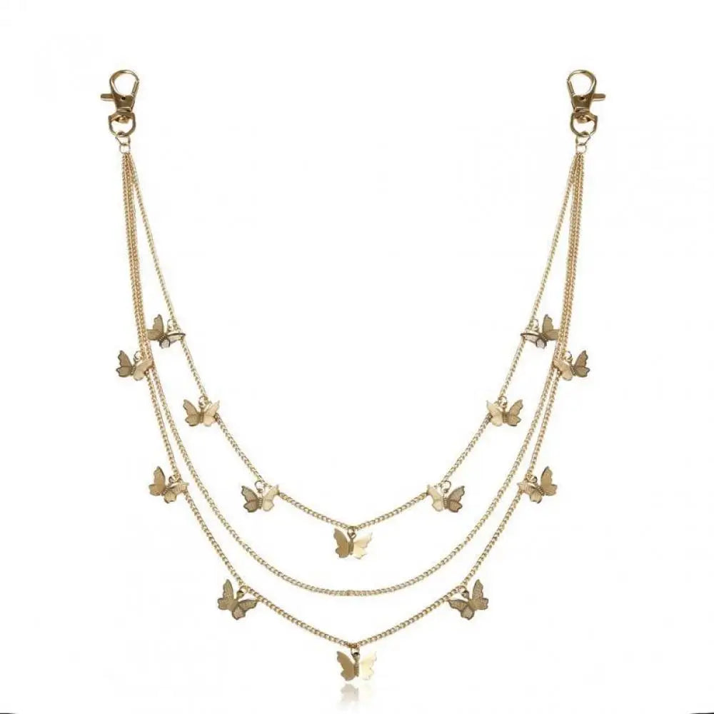 Double Layer Five-Pointed Star Pendants Waist Chain for