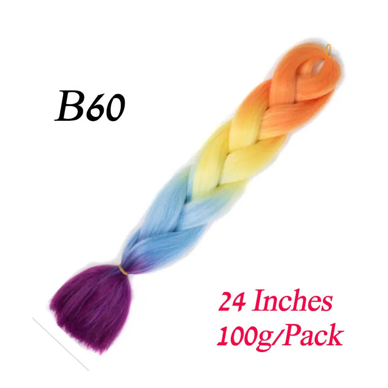Synthetic Jumbo Braiding Hair Extension 24 " Heat