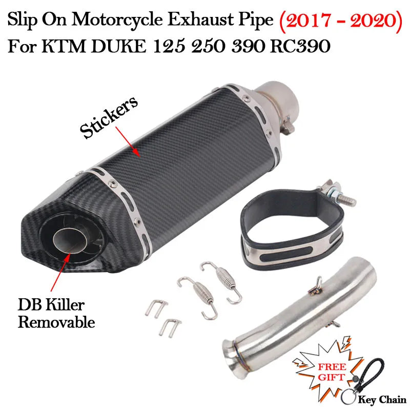 Slip on 51mm Motorcycle Exhaust System Muffler Escape
