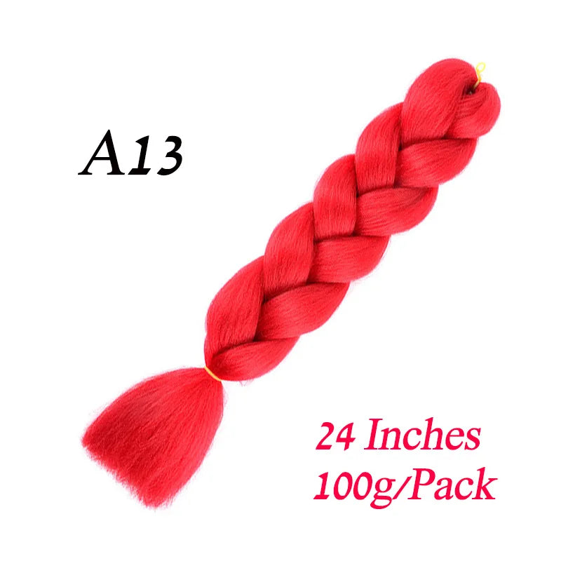 Synthetic Jumbo Braiding Hair Extension 24 " Heat