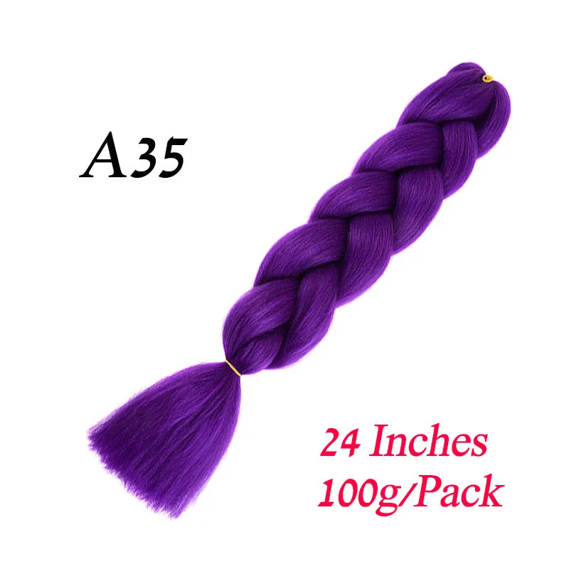 Synthetic Jumbo Braiding Hair Extension 24 " Heat