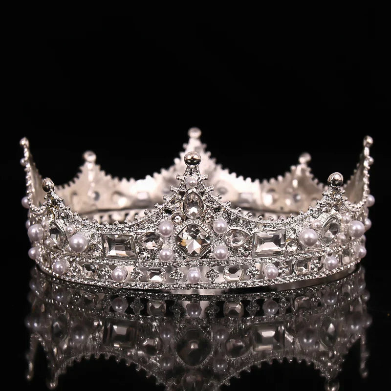 Wedding Crown Gold Silver Color Rhinestone Crystal Diadem