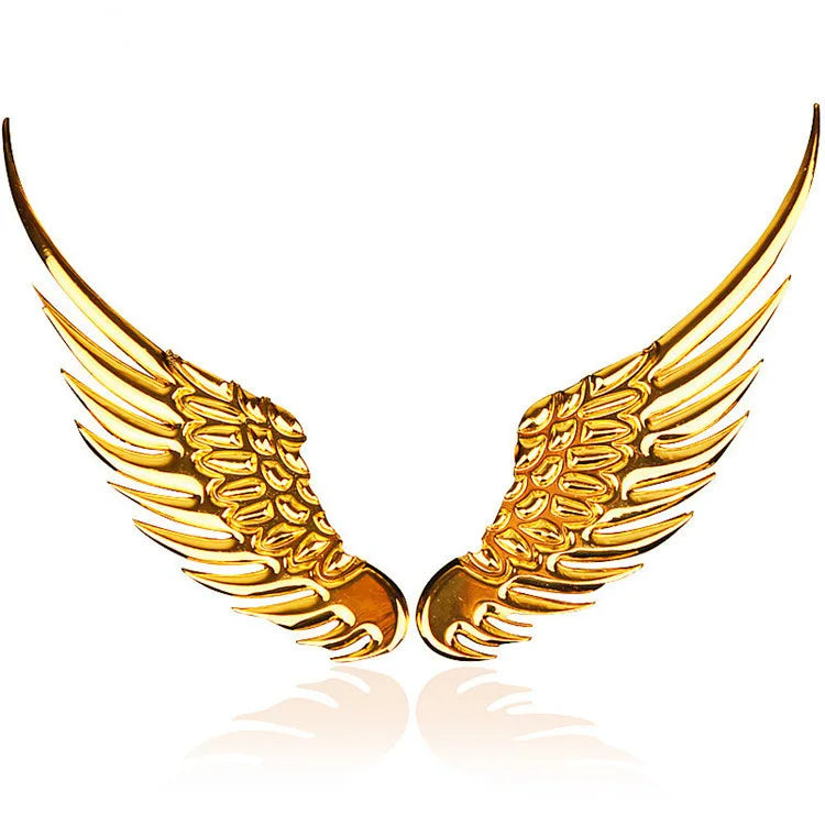 Car Auto Sticker 3D Stereo Metal Angel Wing
