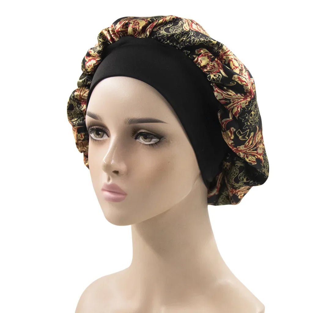 Multicolor Printed African Pattern Nightcap Set
