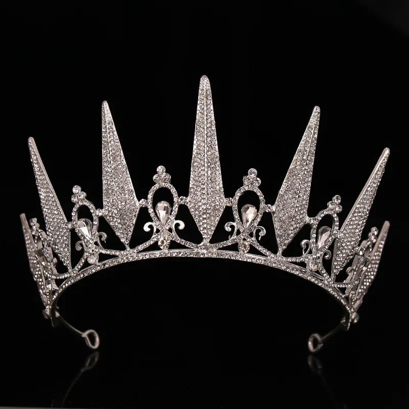 Wedding Crown Gold Silver Color Rhinestone Crystal Diadem