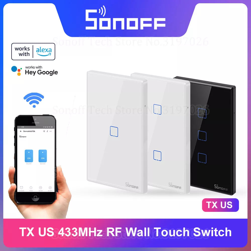 SONOFF TX US Wall Smart Switch 433Mhz RF
