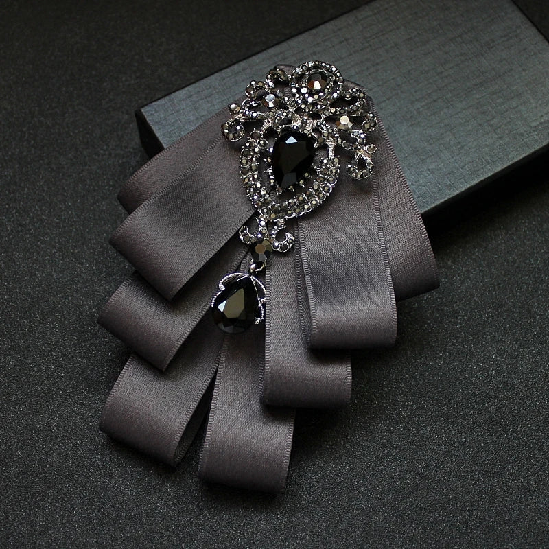 High Quality Korean Fashion New Crystal Bow Tie