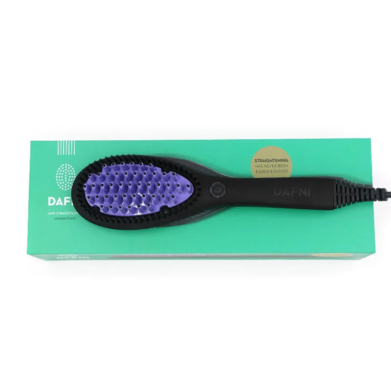 Hair Straightener Brush Ceramic Fast Straightening Heating Hot