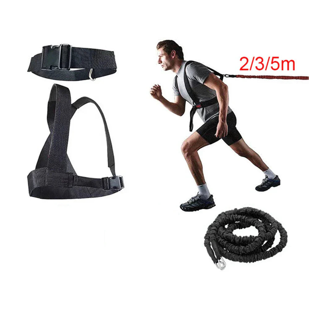 Double People Resistance Band 50LB Elastic Rope for