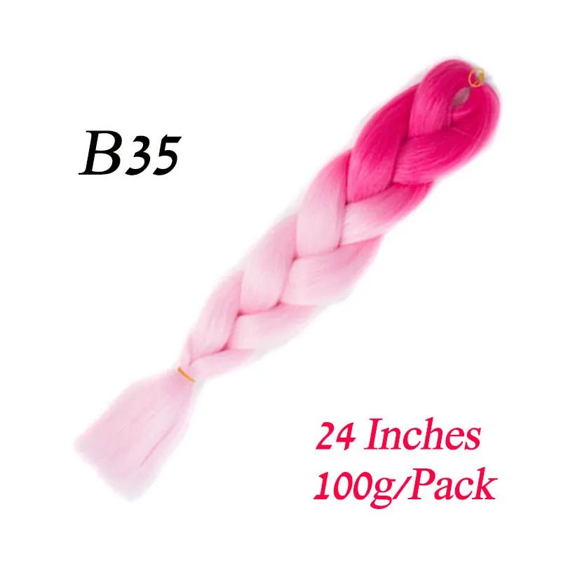 Synthetic Jumbo Braiding Hair Extension 24 " Heat
