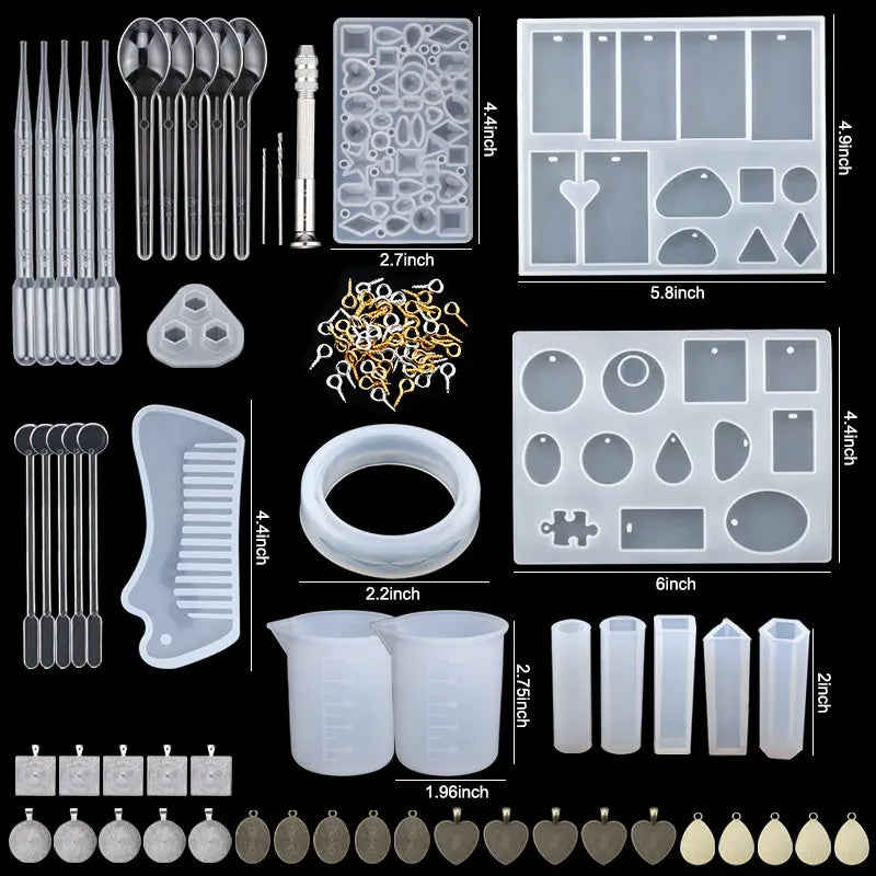 Silicone Mold For Epoxy Resin Set Jewelry Casting