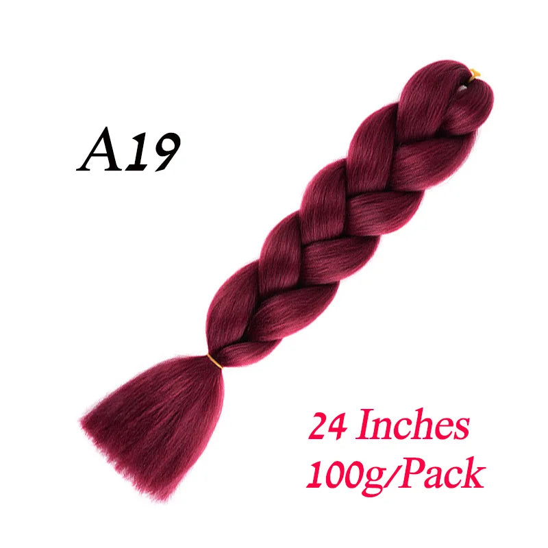 Synthetic Jumbo Braiding Hair Extension 24 " Heat