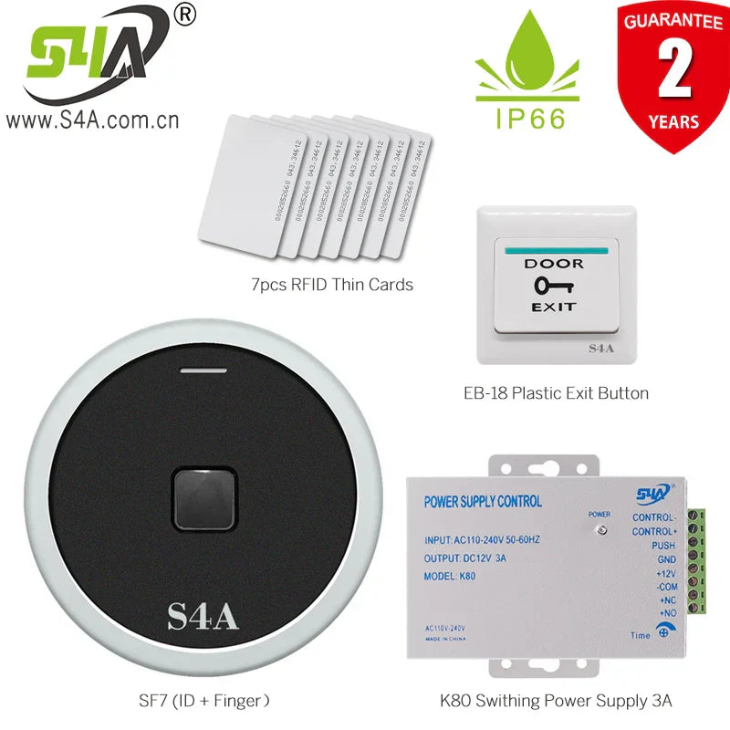 S4A Waterproof RFID 125khz Biometrics Fingerprint Access Controler