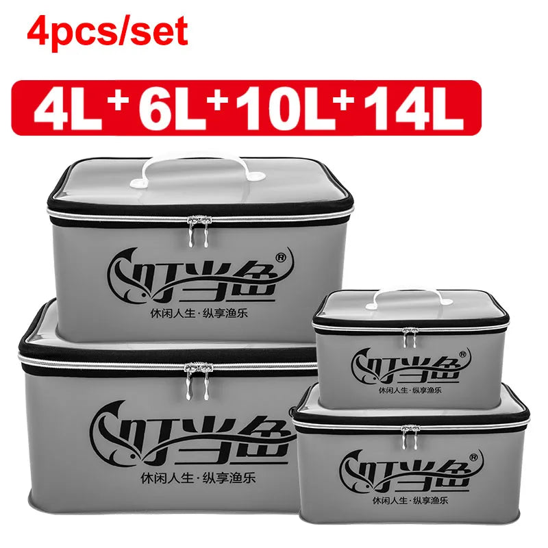 4pcs/set EVA Fishing Bags Portable Multifunction Foldable Bucket
