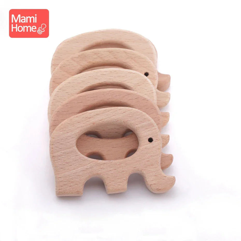 20pc Baby Wooden Teether Animal Beech Pacifier Pendant