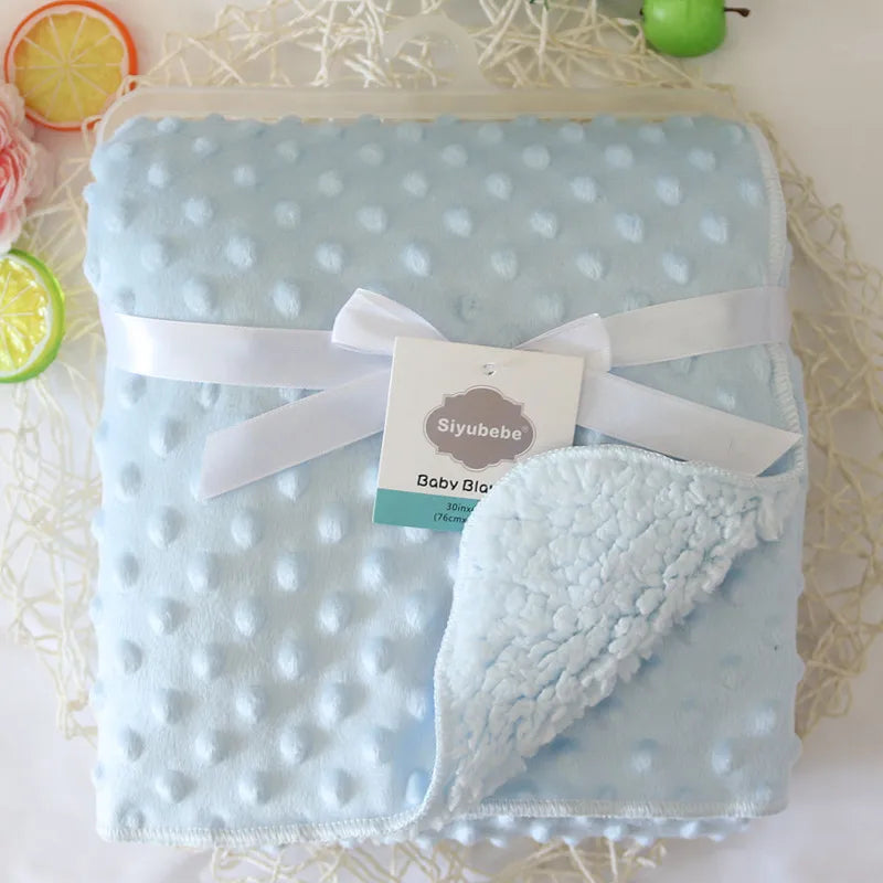 Baby Blankets New Thicken Double Layer Coral Fleece
