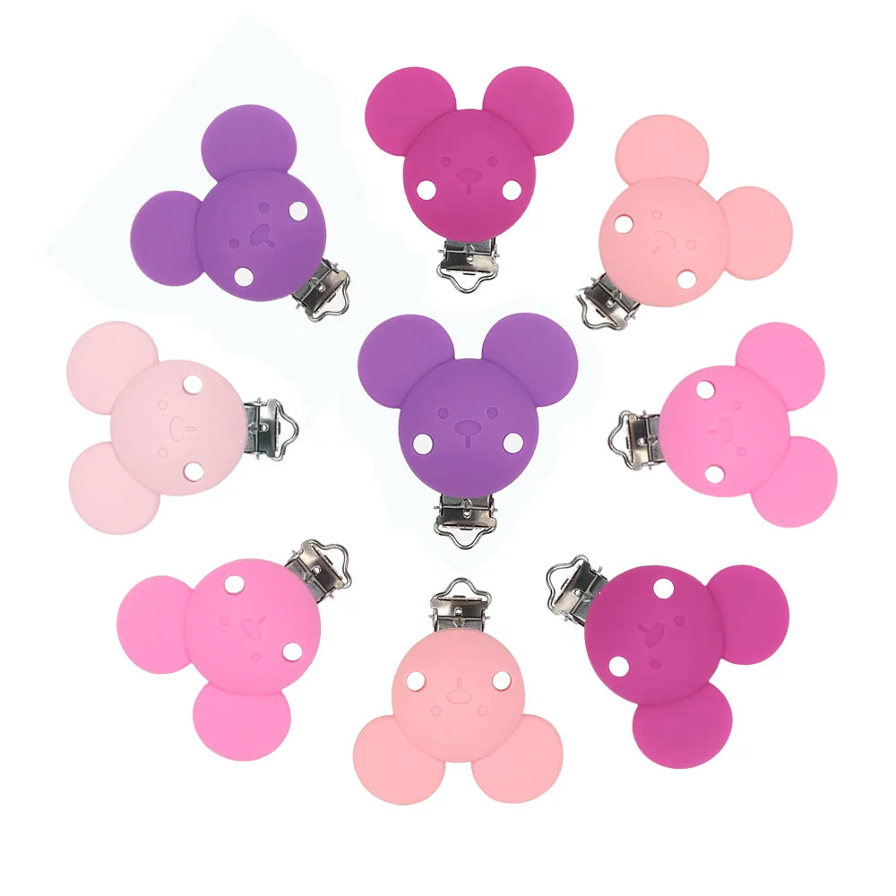BOBO.BOX 10pc Silicone Beads Mikey Mouse Round Shape