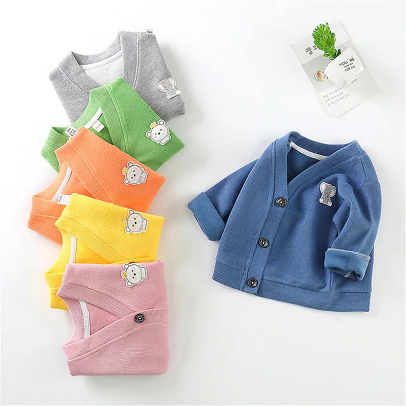 Winter/Autumn Baby Girls Boys Cardigan Sweater Tops Solid