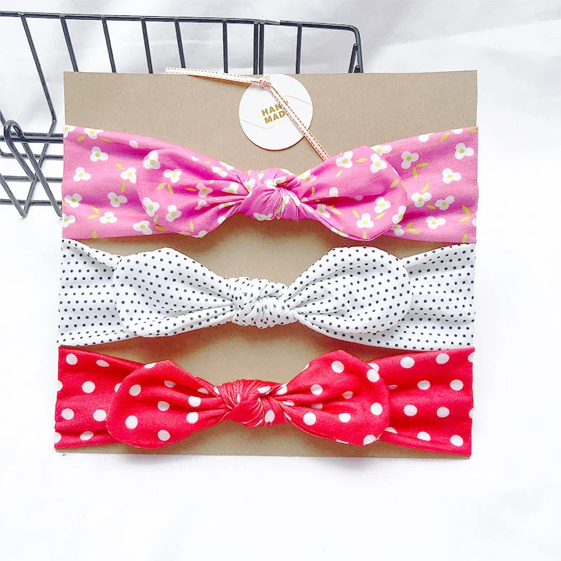 3pcs/lot Solid Nylon baby headband Bow Headbands For