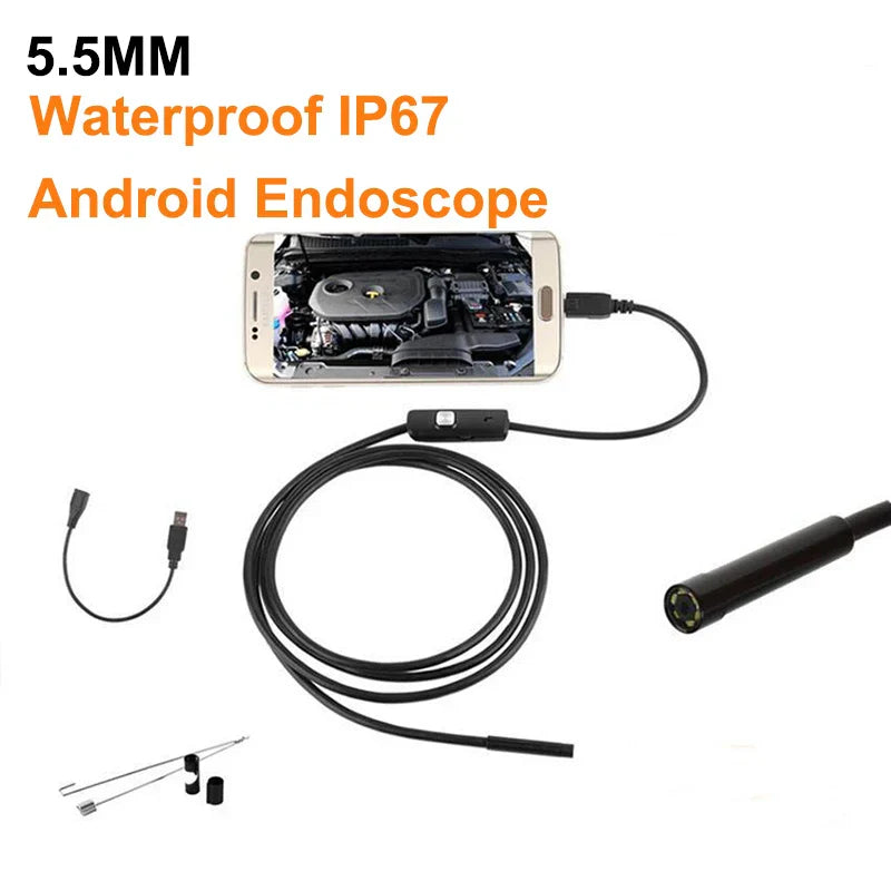 2M 1M 5.5mm 7mm Endoscope Camera Flexible IP67