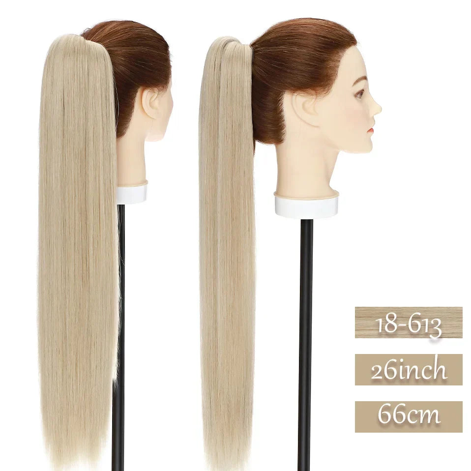 S-noilite Synthetic Long Wavy Fake Ponytail Extension Hair