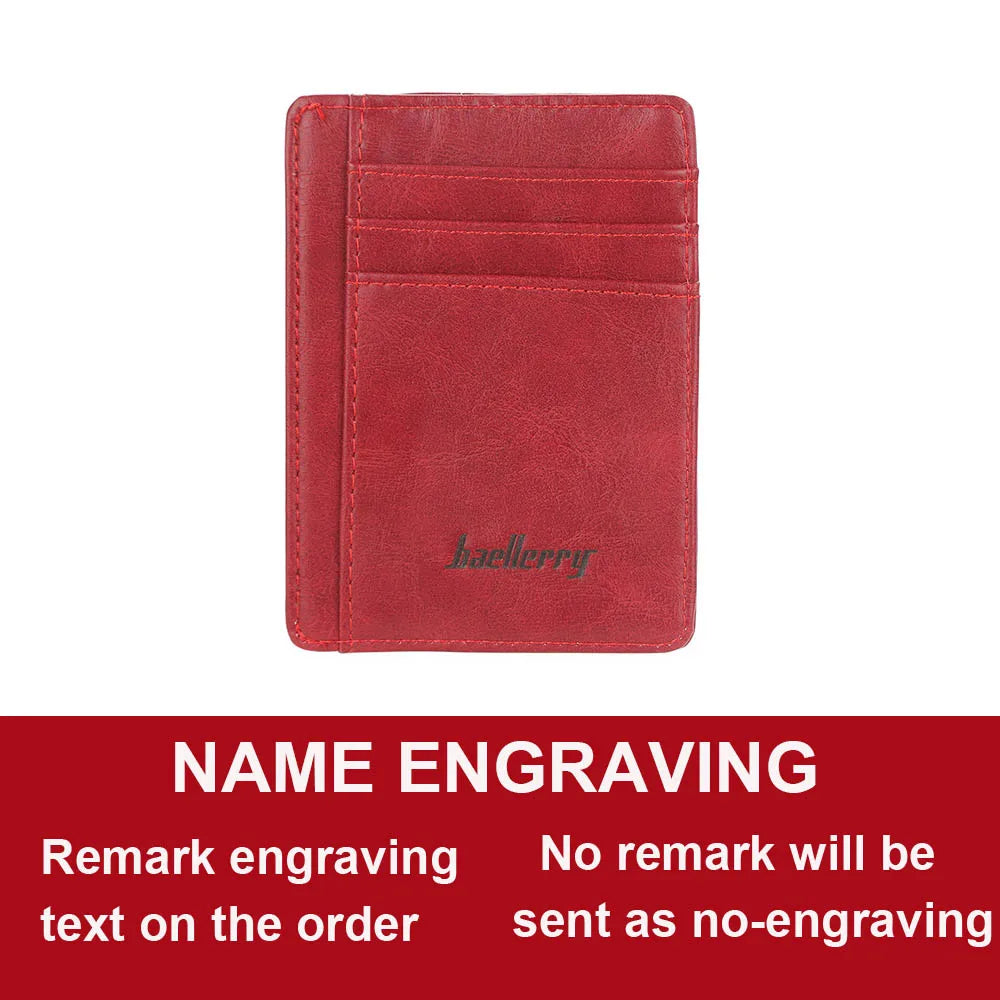 2022 Mini Men's Card Wallet – Customized PU Leather Holder