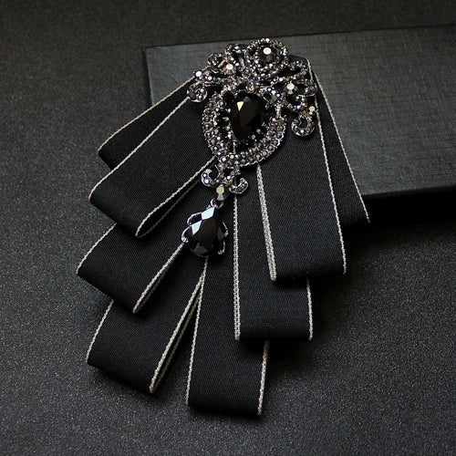 High Quality Korean Fashion New Crystal Bow Tie