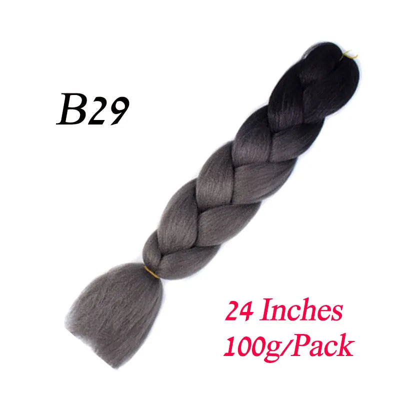 Synthetic Jumbo Braiding Hair Extension 24 " Heat