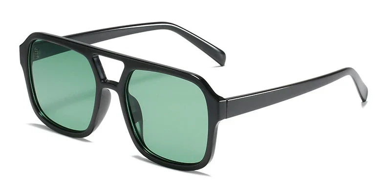 Trendy Pilot Sunglasses Women Vintage Oversized Double Bridge