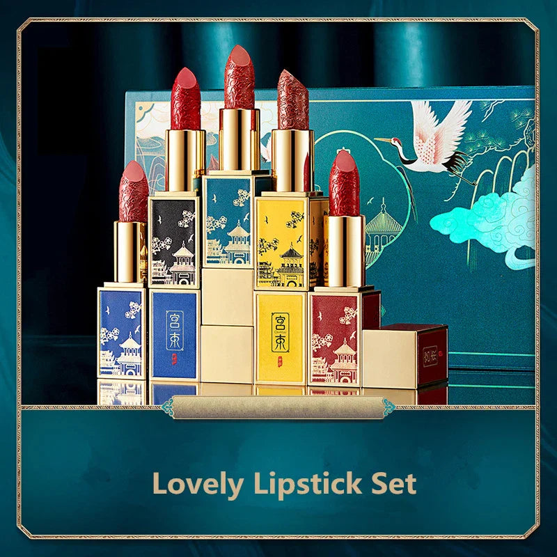 New China's Style Silky Matte Lipstick Makeup Set