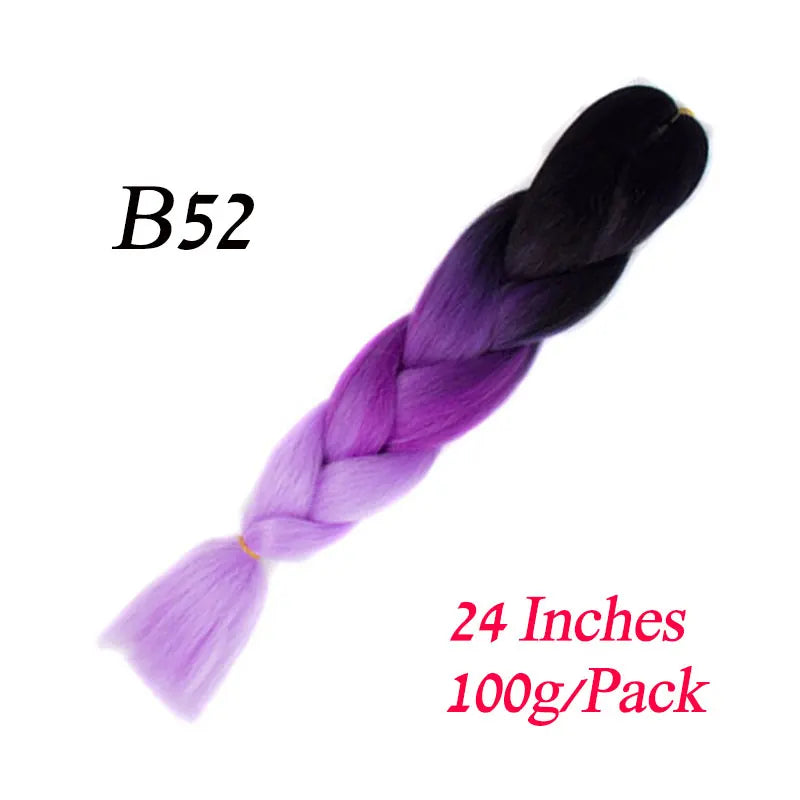 Synthetic Jumbo Braiding Hair Extension 24 " Heat