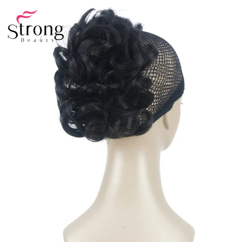 StrongBeauty Silver Short Natural Wave Ponytail Hair Extension