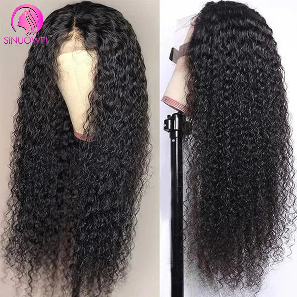 28 30Inch 13x4 Transparent Lace Frontal Wig Kinky