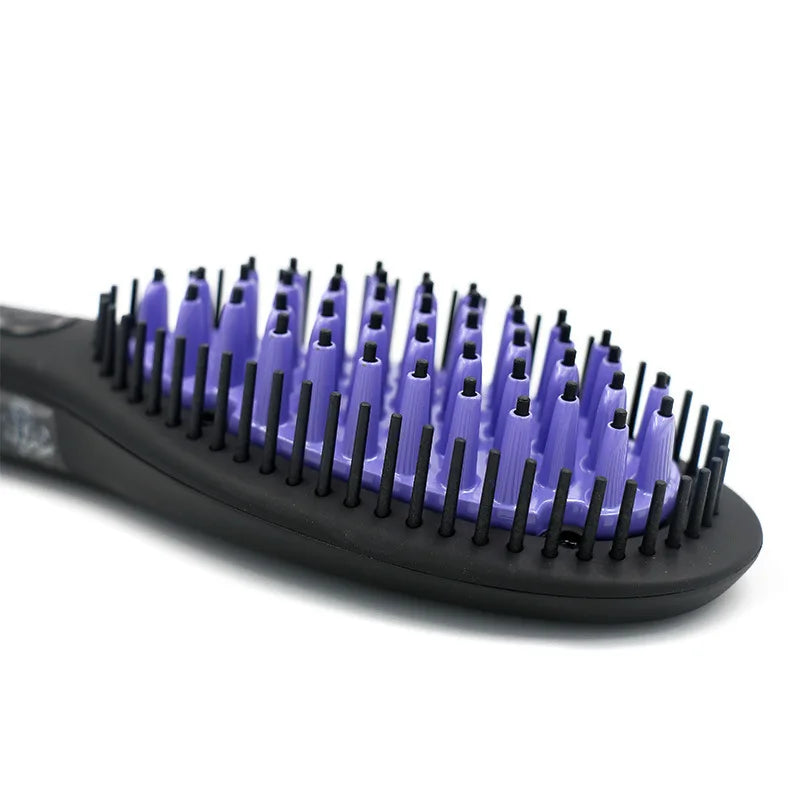 Hair Straightener Brush Ceramic Fast Straightening Heating Hot
