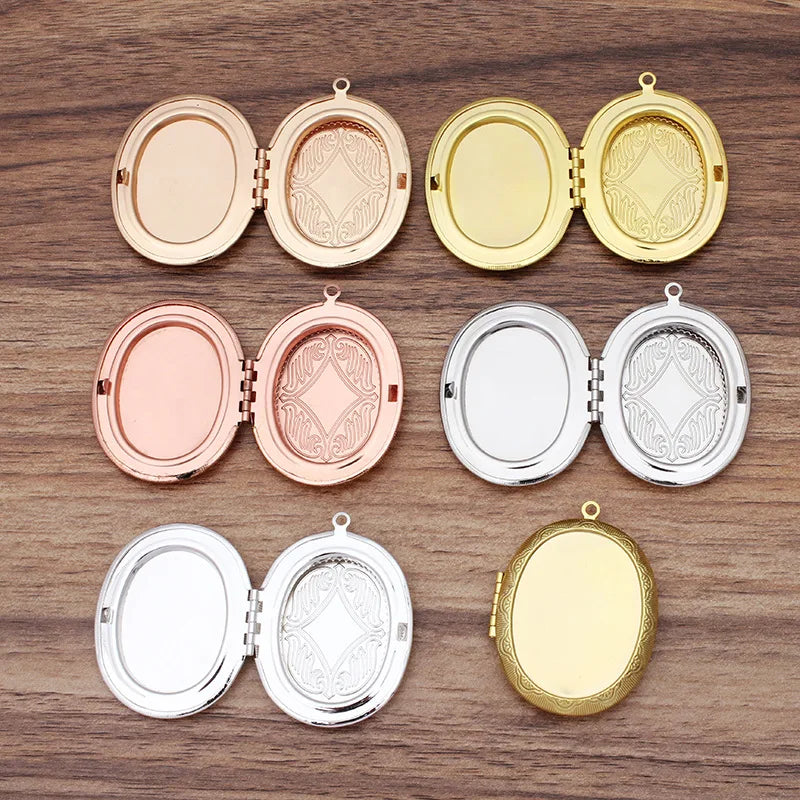 5 PCS Fit 30*40mm Oval Cabochon Metal Brass
