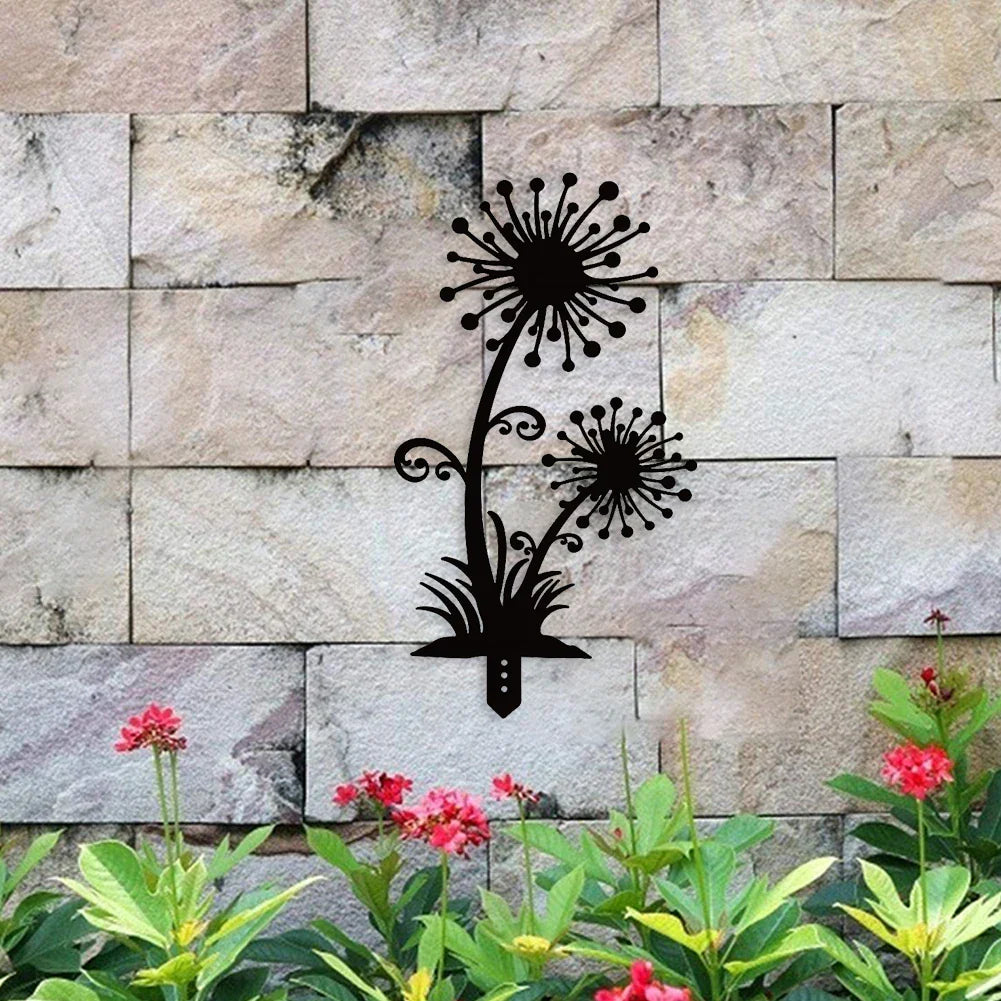 Creative Flower Sculpture Silhouette Garden Decor Outdoor Metal