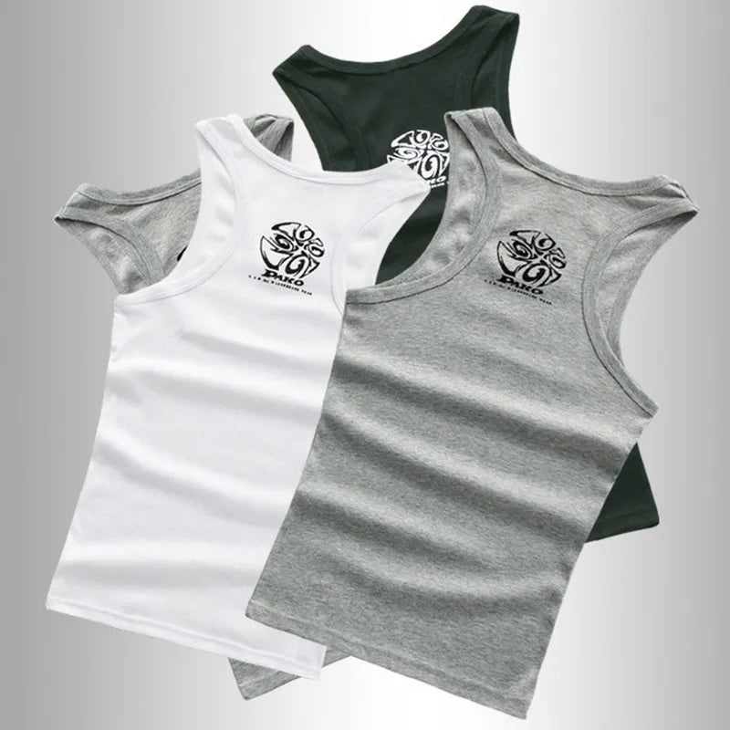 Tank Tops Men Cotton Running Vest Fitness Cool