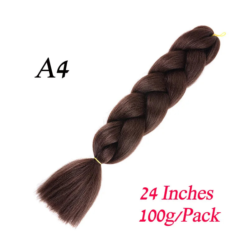 Synthetic Jumbo Braiding Hair Extension 24 " Heat